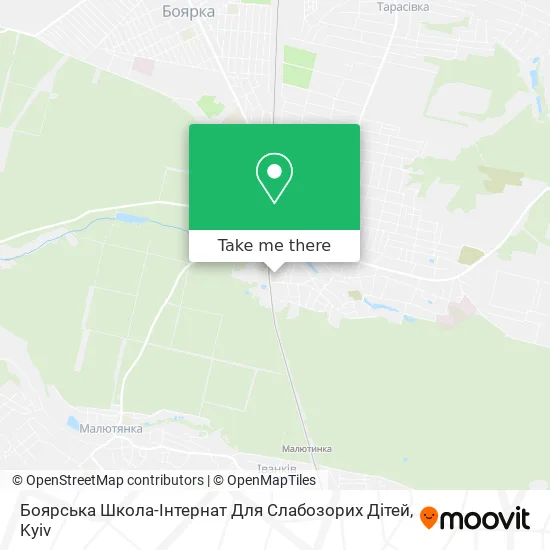 Карта Боярська Школа-Інтернат Для Слабозорих Дітей