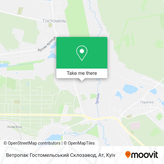 Карта Ветропак Гостомельський Склозавод, Ат