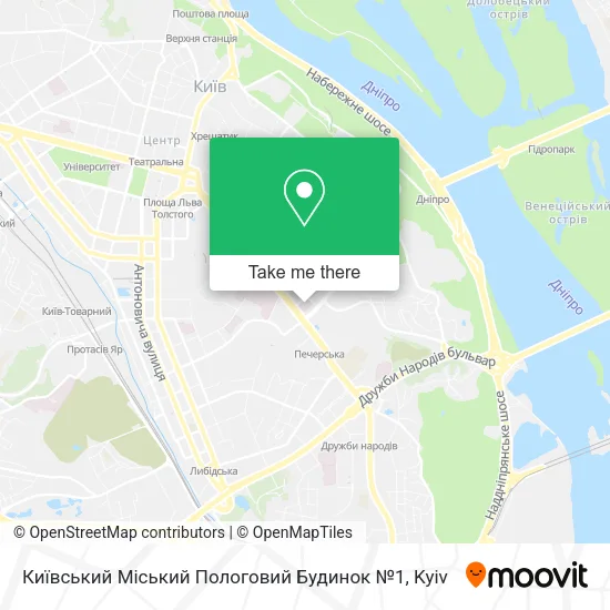 Карта Київський Міський Пологовий Будинок №1