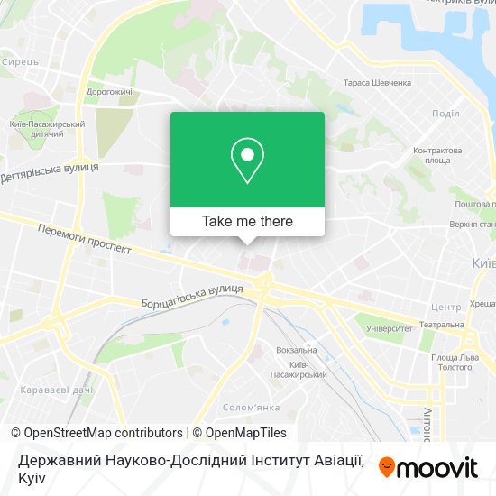 Карта Державний Науково-Дослідний Інститут Авіації