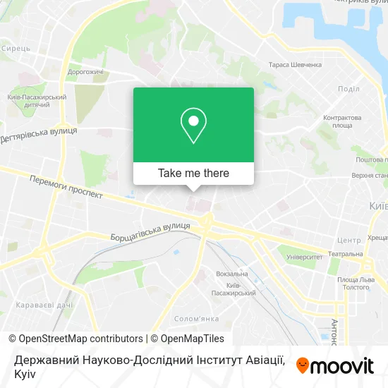 Карта Державний Науково-Дослідний Інститут Авіації