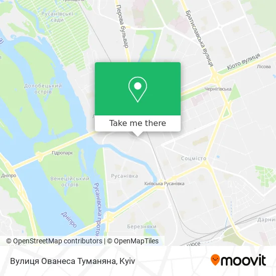 Вулиця Ованеса Туманяна map