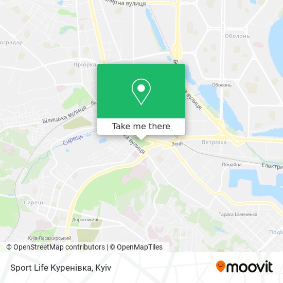 Sport Life Куренівка map