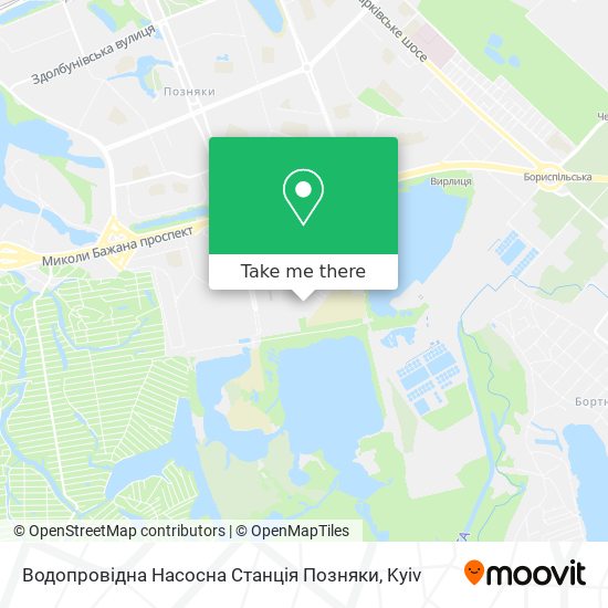 Карта Водопровідна Насосна Станція Позняки