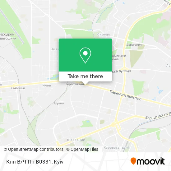 Карта Кпп В/Ч Пп В0331