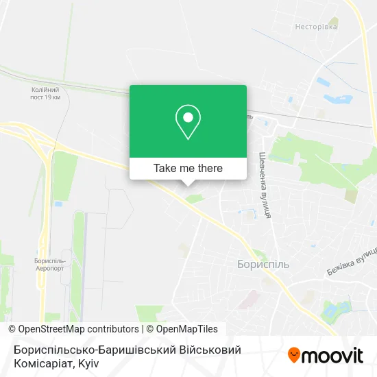 Карта Бориспільсько-Баришівський Військовий Комісаріат