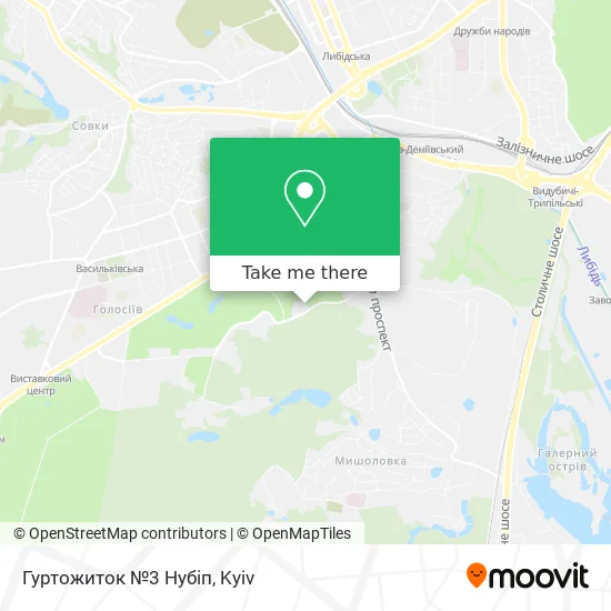 Карта Гуртожиток №3 Нубіп