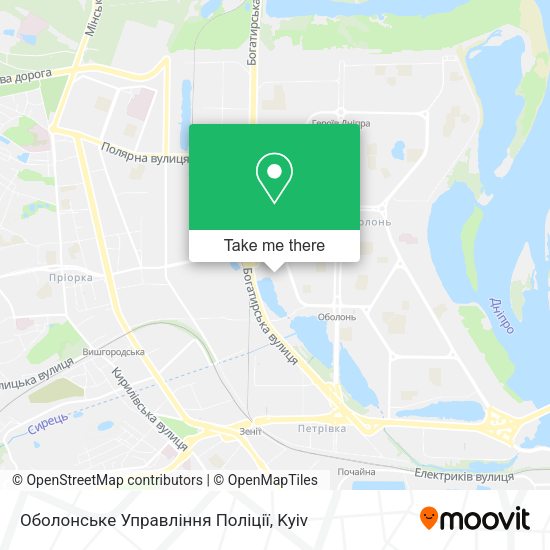 Карта Оболонське Управління Поліції