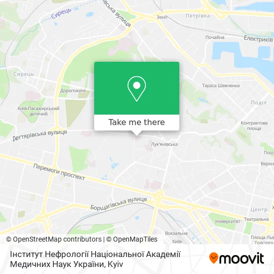 Інститут Нефрології Національної Академії Медичних Наук України map