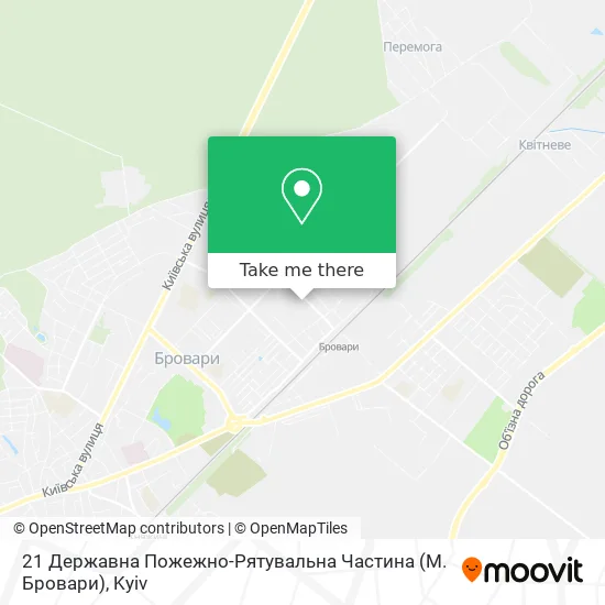 21 Державна Пожежно-Рятувальна Частина (М. Бровари) map