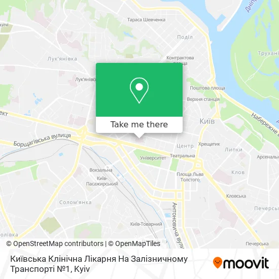 Київська Клінічна Лікарня На Залізничному Транспорті №1 map