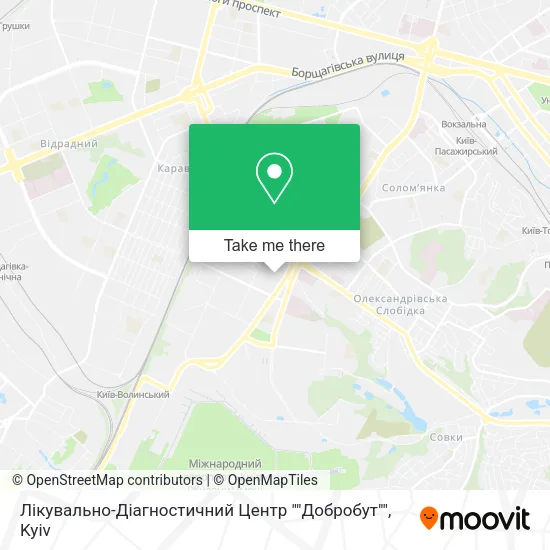 Карта Лікувально-Діагностичний Центр ""Добробут""