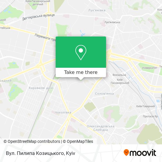 Вул. Пилипа Козицького map