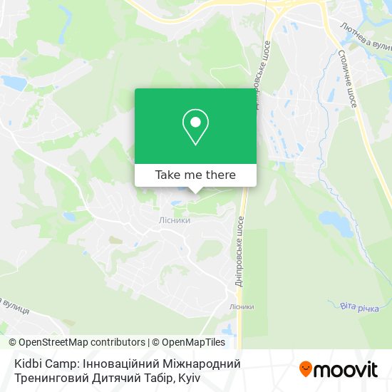 Карта Kidbi Camp: Інноваційний Міжнародний Тренинговий Дитячий Табір