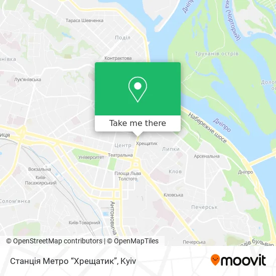 Станція Метро “Хрещатик” map
