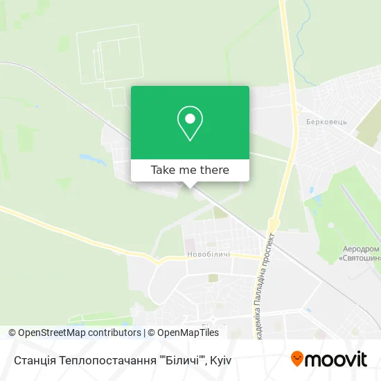 Станція Теплопостачання ""Біличі"" map