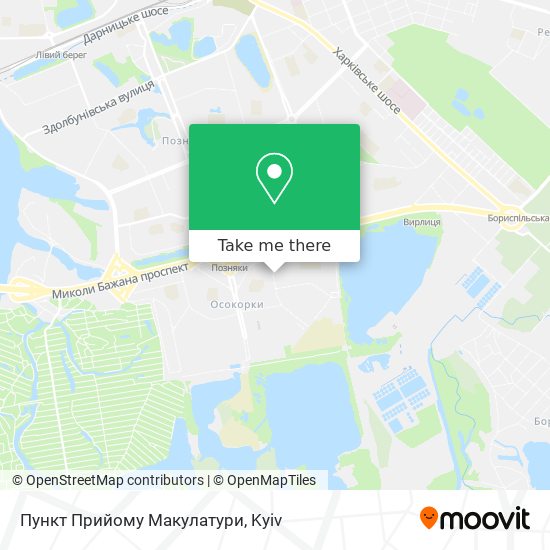 Карта Пункт Прийому Макулатури