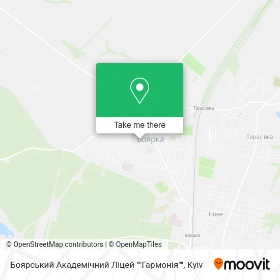 Боярський Академічний Ліцей ""Гармонія"" map