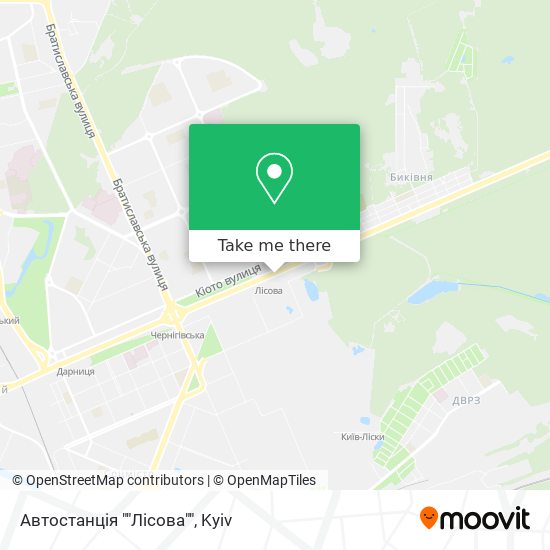 Карта Автостанція ""Лісова""