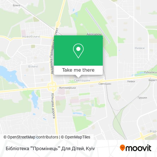 Бібліотека ""Промінець"" Для Дітей map