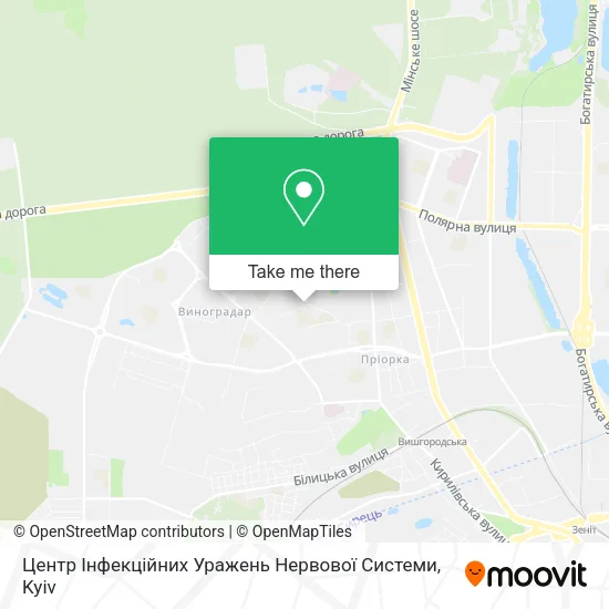 Карта Центр Інфекційних Уражень Нервової Системи