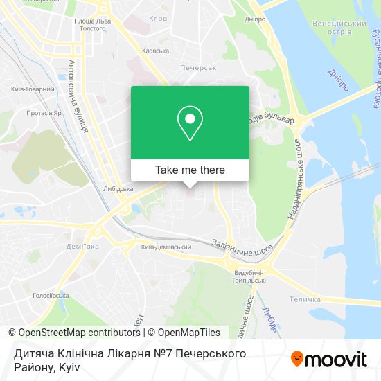 Карта Дитяча Клінічна Лікарня №7 Печерського Району