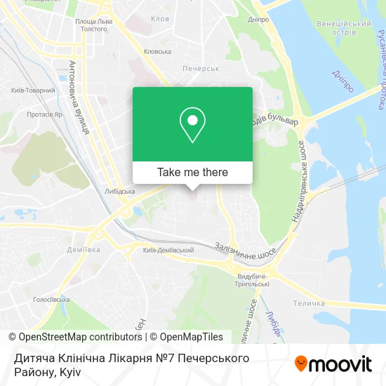 Карта Дитяча Клінічна Лікарня №7 Печерського Району
