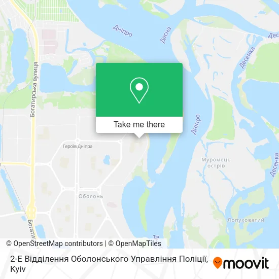 Карта 2-Е Відділення Оболонського Управління Поліції