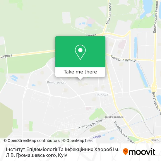 Інститут Епідеміології Та Інфекційних Хвороб Ім. Л.В. Громашевського map
