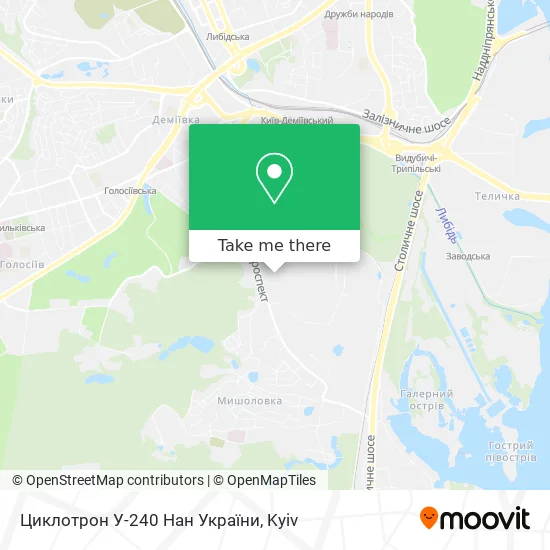 Циклотрон У-240 Нан України map