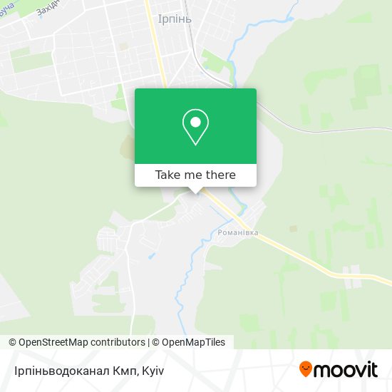 Ірпіньводоканал Кмп map