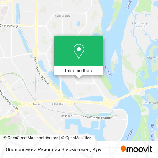 Карта Оболонський Районний Військкомат