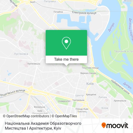 Національна Академія Образотворчого Мистецтва І Архітектури map