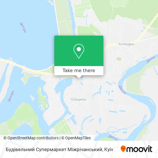 Будівельний Супермаркет Міжрічанський map
