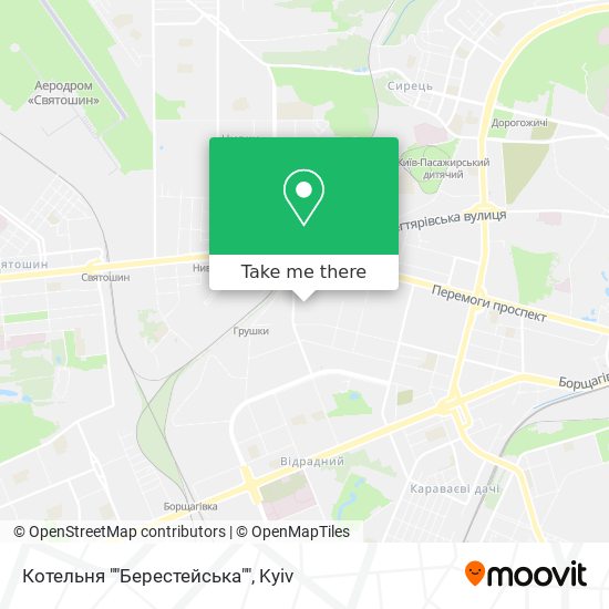 Котельня ""Берестейська"" map