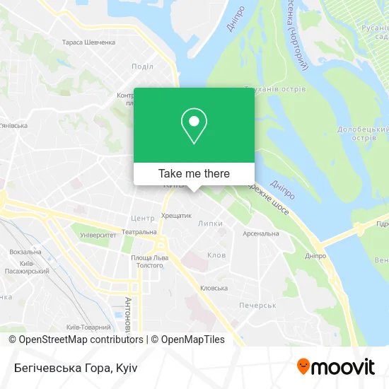 Карта Бегічевська Гора