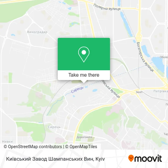 Карта Київський Завод Шампанських Вин
