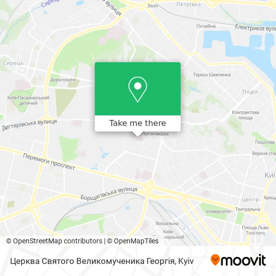 Церква Святого Великомученика Георгія map