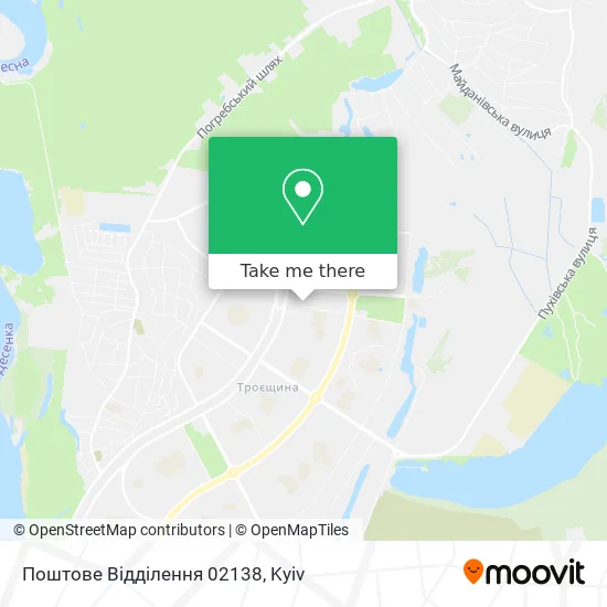 Карта Поштове Відділення 02138