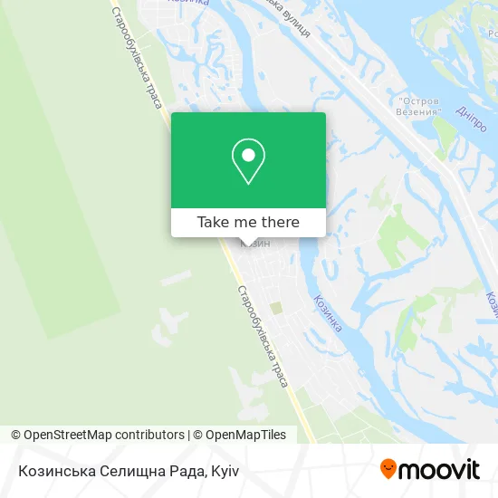 Козинська Селищна Рада map