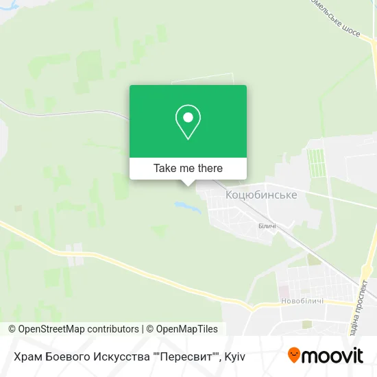Карта Храм Боевого Искусства ""Пересвит""