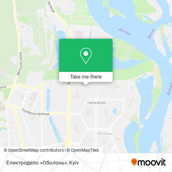 Електродепо «Оболонь» map