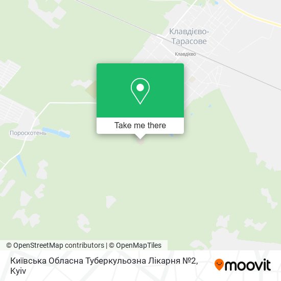 Карта Київська Обласна Туберкульозна Лікарня №2