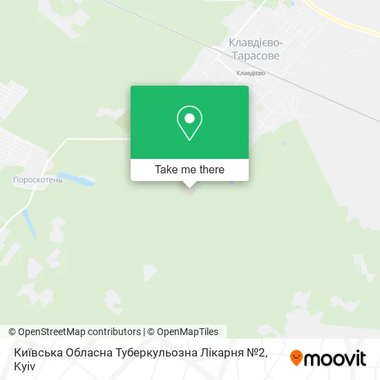 Карта Київська Обласна Туберкульозна Лікарня №2