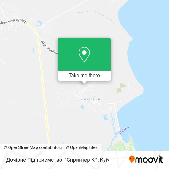 Карта Дочірнє Підприємство ""Спринтер К""