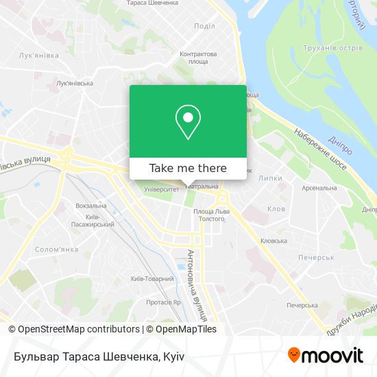 Карта Бульвар Тараса Шевченка