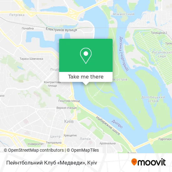 Карта Пейнтбольний Клуб «Медведи»