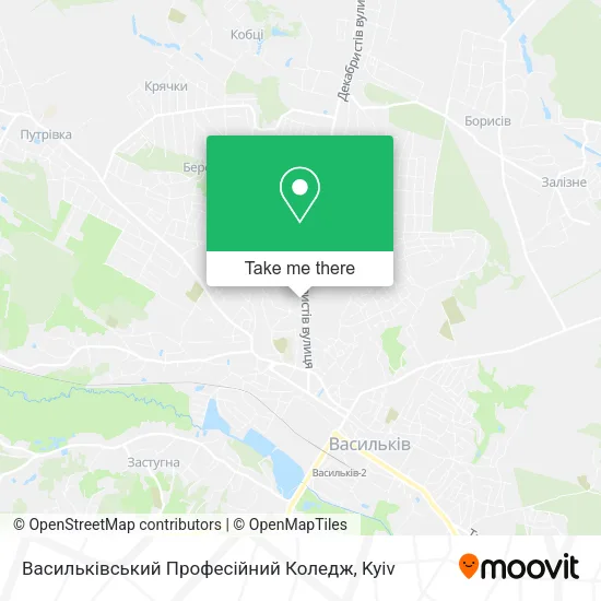 Карта Васильківський Професійний Коледж