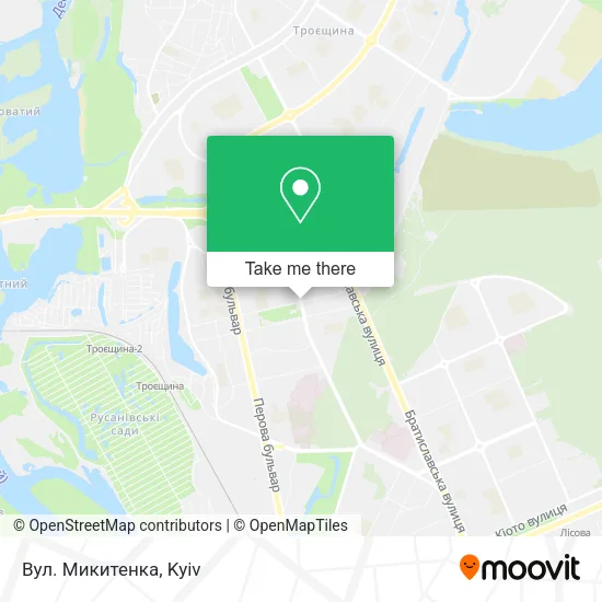 Карта Вул. Микитенка