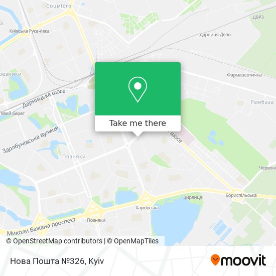 Нова Пошта №326 map